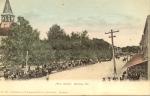Postcard view of main street in Bartow, note the courthouse in the background.