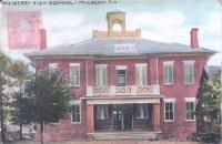 Old postcard of Mulberry High School. (Janie Eason Collection)